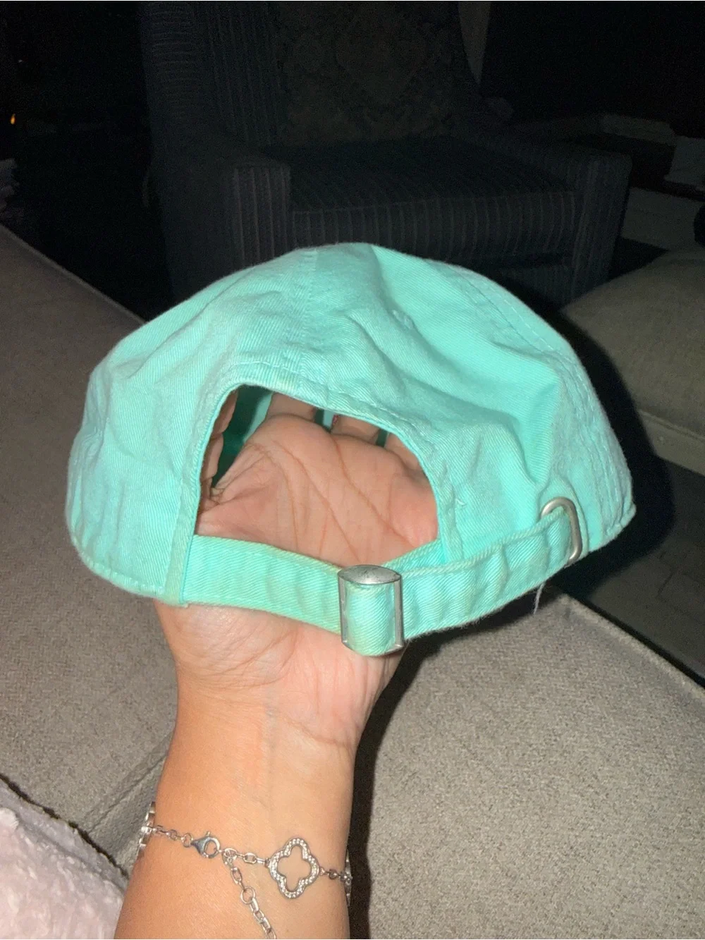 Kbethos Classics Mint Green Rose Embroidered Dad Hat Adjustable Strapback Cap